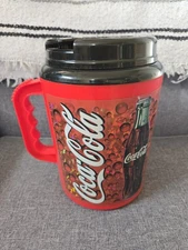 Jumbo 64 Oz Coca-Cola Insulated Plastic Travel Mug Drink Jug w/ Lid Betras