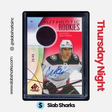 2024 UPPER DECK SP GAME USED #278 CUTTER GAUTHIER AUTO RED JERSEY ROOKIE RC /49