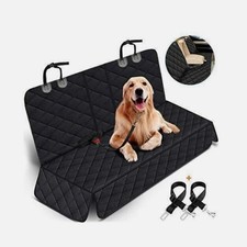 DogSeat Cover w/ 2 Dog Seatbelt For Seat Back Durable Waterproof Car Truck Suv