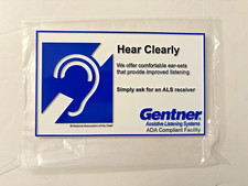 Gentner Assistive Listening Notification Signage Kit ADA Compliance - NEW