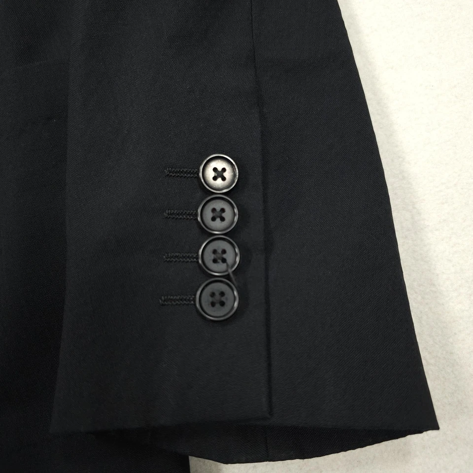 IBIZA Jacket Mens 42R Black Carini Wool Blend Lightweight Blazer Sport Coat - Image 2 of 4