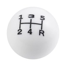 5 Speed Shift Knob Round Ball Gear Strick Knob White And Black Lower Right R