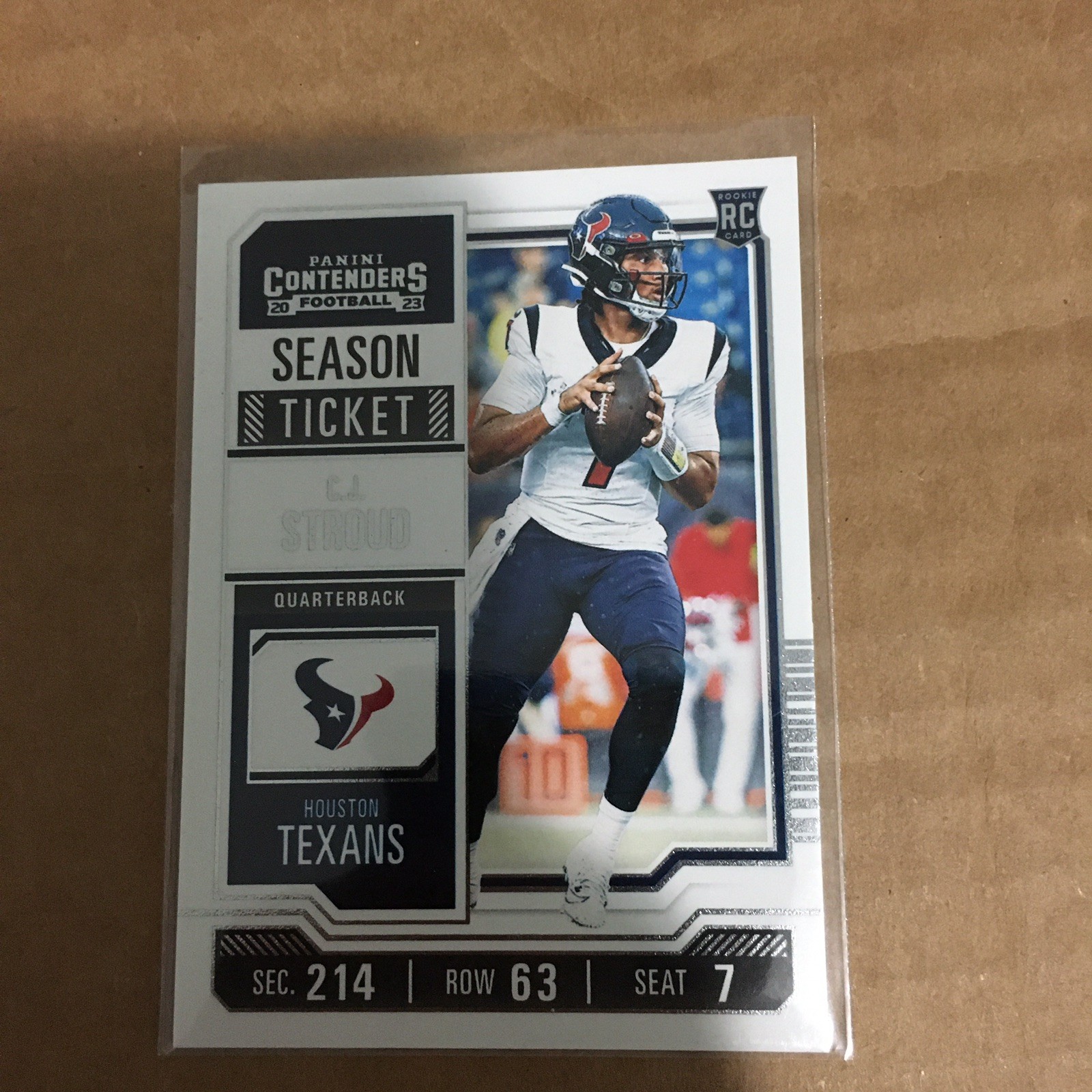 2023 Panini Contenders Season Ticket #40 C.J. Stroud Rookie Card (RC)