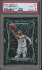 2023-24 Panini Obsidian JALEN BRUNSON #152 Electric Etch Green /25 PSA 10 JMP10