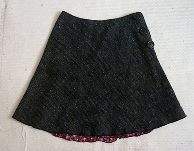 Max & Co Active Italy ausgestellter Winterrock Tweed Wolle FR38 IT40