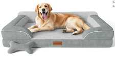Extra Large Dog Sofa Bed Orthopedic Cooling Gel Foam Waterproof Washable Lounge