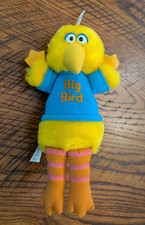 Vintage Playskool Plush Sesame Street Big Bird Huggable Soft Adorable 9 in Euc