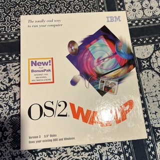 IBM OS/2 Warp Version 3 Operating System Plus Bonus Pak 3.5" New Open Box