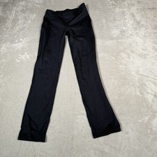 Quince Pants Womens Small Blue Navy Stretch Crepe Pleated Wide Leg Pockets