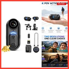 4K Mini Body Camera 64GB Wearable POV Cam WiFi Magnetic Helmet Mount Motorcycle