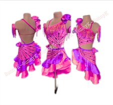 jz Handmade Women Samba Ballroom Swing Salsa Rumba Latin Dance Dress RHYTHM