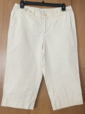 Dockers Favorite Fit Women's Mid-Rise Ivory Straight Leg Capris Size 4