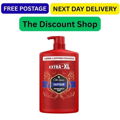Old Spice Captain Men’s Shower Gel & Shampoo 1000ml, Multi-Use 3-in-1 Body-Hair-