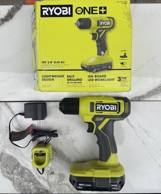 RYOBI ONE+ 18V 3/8'' Keyless Drill/Driver PCL201K1 1.5Ah Battery+Chg