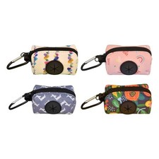 Rainbow Pet Waste Bag Holder Walking Trash Bag Dispenser Zippers Poop Bag Holder