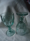 Set of Two Vintage Libbey Duratuff Spanish Green Gibraltar Goblets Made in USA — photo 1