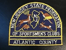 "NEW JERSEY STATE FEDERATION OF SPORTSMEN'S CLUBS” Patch ATLANTIC COUNTY