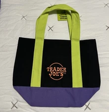 Trader Joe's Halloween Limited Mini Canvas Tote Bag - NWT