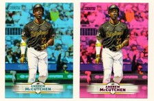 2025  Stadium Club - Andrew McCutchen #166 Light Blue Foil & Pink