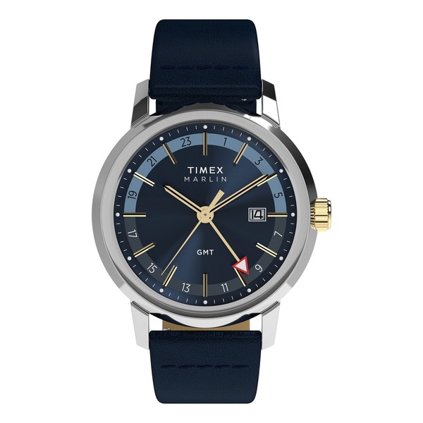 Timex Herren Marlin® Quarz Gmt 40Mm Lederarmband Uhr TW2Y47900-image