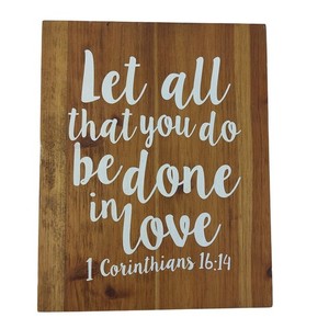 Wedding Religious Wooden Rustic Sign Corinthians 16:14
