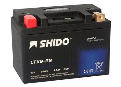 Shido LTX9-BS Lithium Ionen Batterie 12V LiFePO4 (YTX9-BS FTX9-BS)
