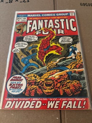 Marvel Comics Fantastic Four #128 (1972) Divided We Fall! Bronze Age Comic Book