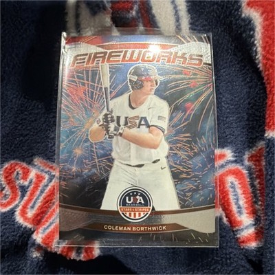 Panini 2026 Stars & Stripes Prizm Fireworks Coleman Borthwick #15 USA 18U