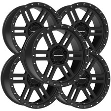 Set Of 5 Vision 354 Manx 2 17x9 5x4.5 12mm Satin Black Wheels Rims 17 Inch