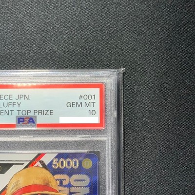 PSA 10 Luffy ST01-001 Flagship Top Prize Serial Number ONE PIECE