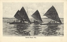 Fiji, SUVA, Fijian Canoe Race (1910s) Melanesia Postcard