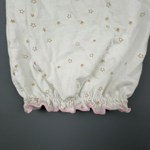 Mud Pie Baby Gown Girl 0-3M White Embroidery Rainbow Applique Star Print Cotton - Picture 4 of 7