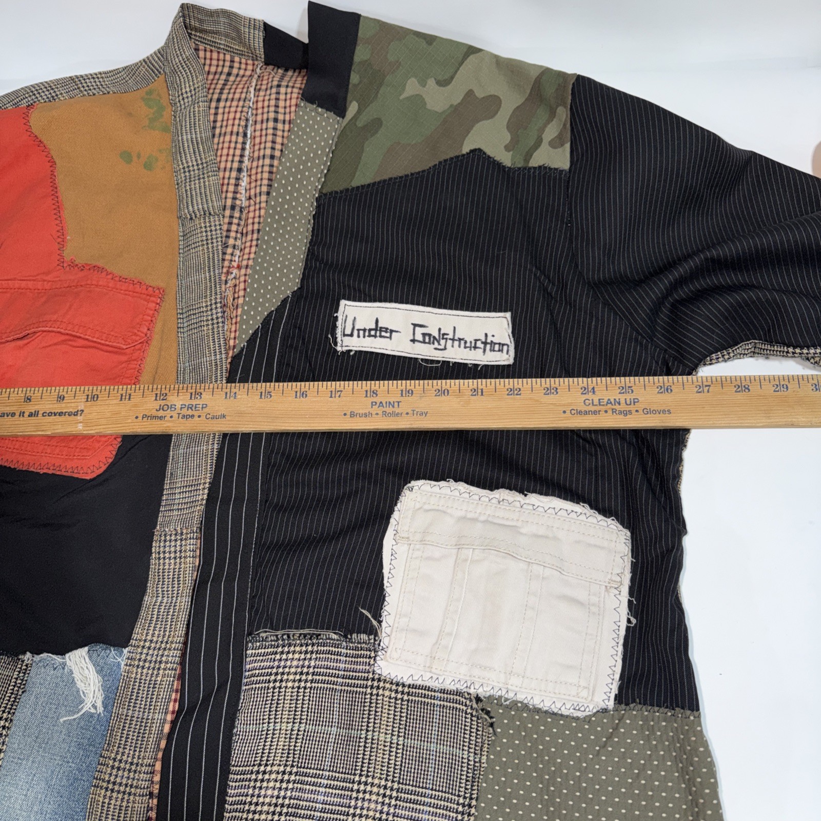 Retro Patchwork Men’s Jacket Under Construction E… - image 12