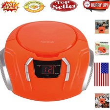 Family-Friendly Portable CD Player Boombox with AUX - Kids Adults Welcome