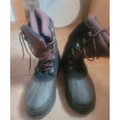 Cabelas Pac Boots Mens 11 Black Brown Thinsulate Ultra Insulated Waterproof