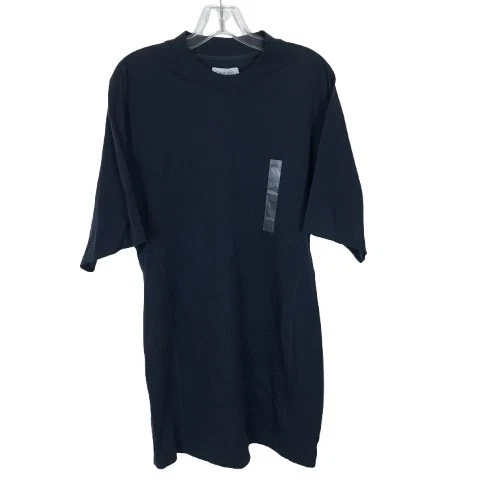 VETEMENTS Mini Abito T Shirt Calvin Klein Donna Taglia XL Blu Navy 100% Cotone Nuovo con etichette NUOVO