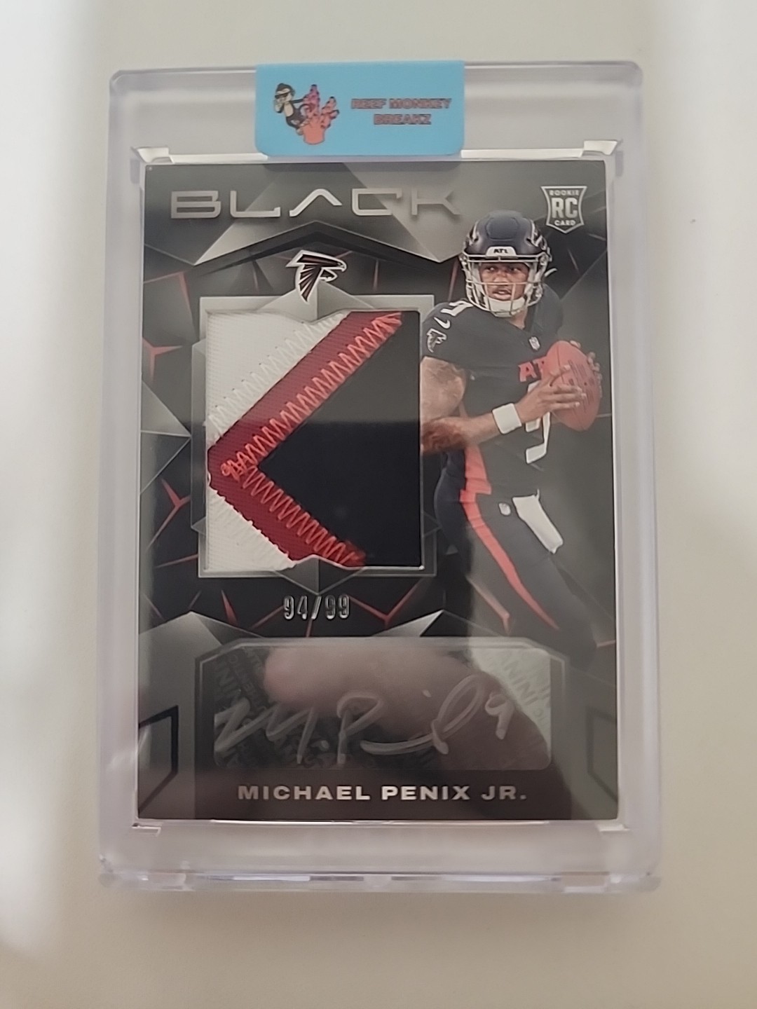 2024 Panini Black - Rookie Patch Autograph Michael Penix Jr. #201 /99
