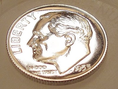 1953 Gem  Proof  ''EYE CANDY'' Dime 90% Silver Blazing Luster  #308 ~ 8
