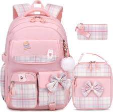 Girls Backpack - 3PCS Backpack for Girls Cute School Backpacks for Girls Kinderg