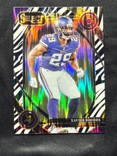 2024 Panini Select Xavier Rhodes Zebra Prizm Shock Club Level #201 SSP Vikings