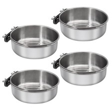 DVHEY 4 Pcs Medium Bird Feeding Dish Cups,Parrot Food Bowl Medium, 4 Pack