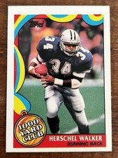 Herschel Walker 1989 Topps 1000 Yard Club INSERT #2 NM/Mint HOF Dallas Cowboys 