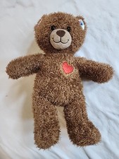 Build A Bear Hearts N Hugs brown Teddy Bear Plush Red heart with yellow stitchin