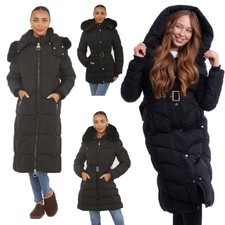 Ladies Padded Puffer Coats Longline & Mid Thigh Womens Quilted Winter Jackets