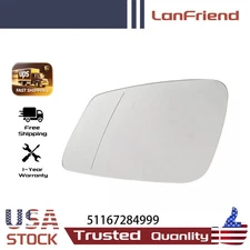 Heated Exterior View Mirror Lens For BMW F30 F32 Left Driver 51167251583 w/ Base