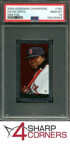 2009 GOODWIN CHAMPIONS MINI FOIL #150 DAVID ORTIZ HOF POP 4 PSA 10
