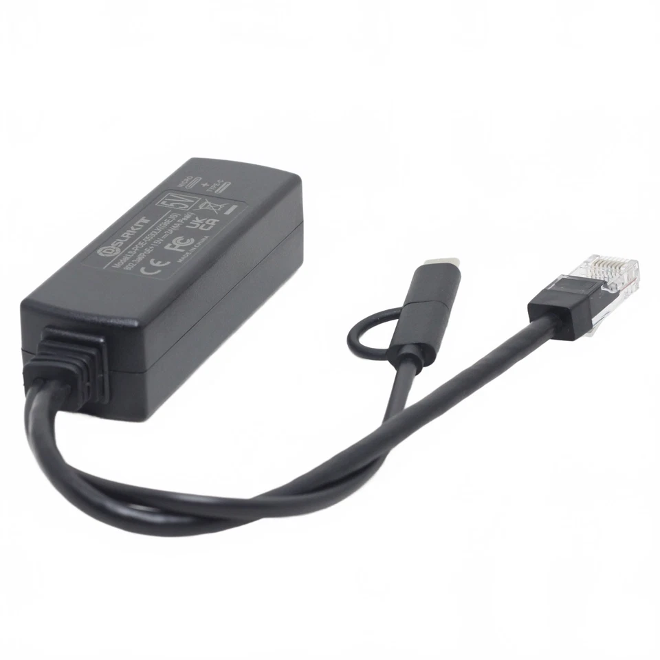 5V 3A 4A Gigabit PoE Splitter USB-C/Type-C + MicroUSB 802.3at PoE+ for Pi 5 20w - Image 3 of 4