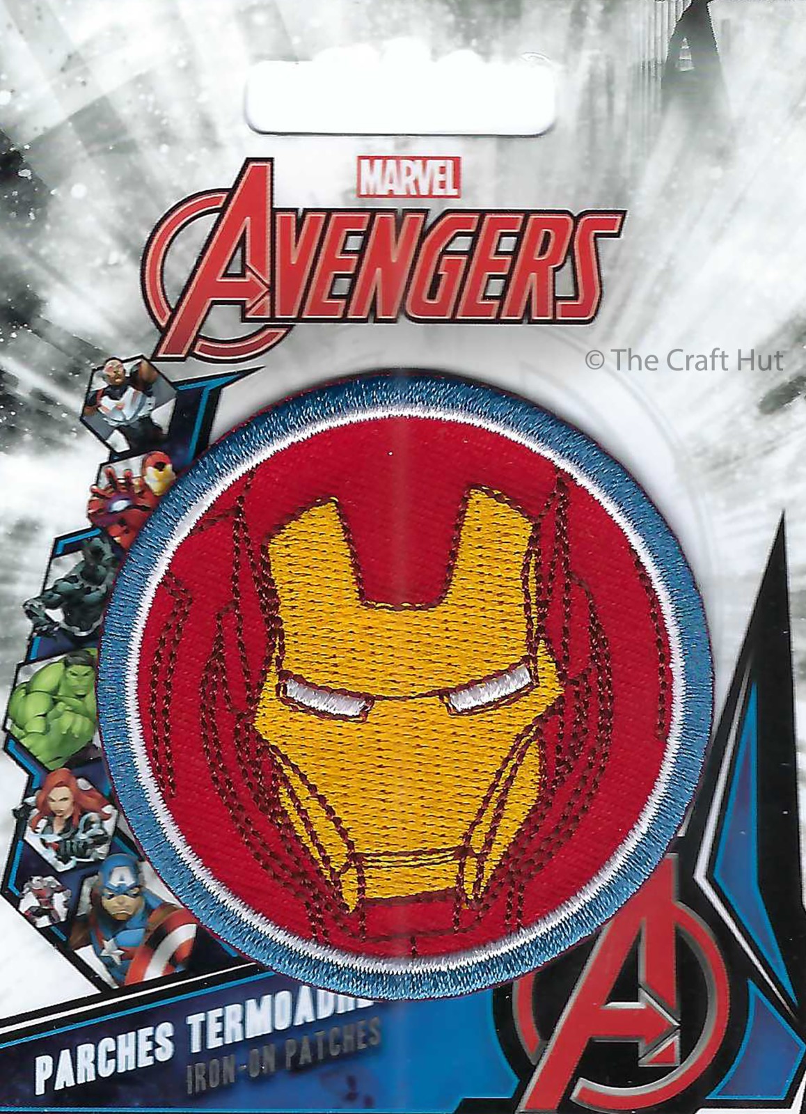 Iron or Sew On Novelty Round Motif Patch Mend Marvel Avengers Iron Man New