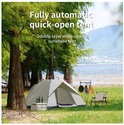 Outdoor Folding Tent Fully Automatic Quick Opening Tent 3-4 Person Self Driving