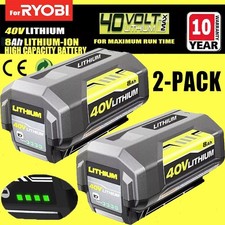 2PACK 8.0Ah Battery 40 Volt for Ryobi 40V Lithium OP40602 Battery with LED